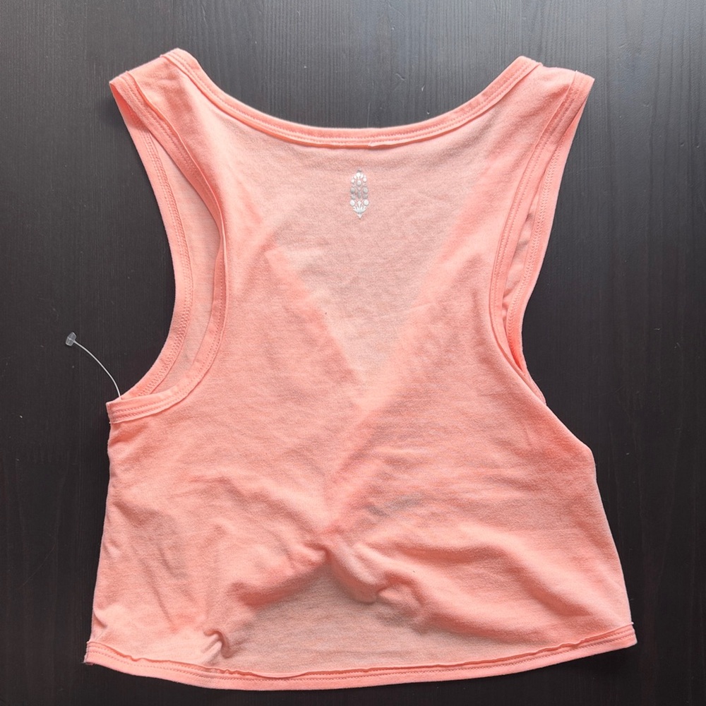 FREE PEOPLE MOVEMENT Active Peach Twist Front Tank Top S - Picture 2 of 3